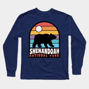 Shenandoah National Park Virginia Bear Badge Long Sleeve T-Shirt